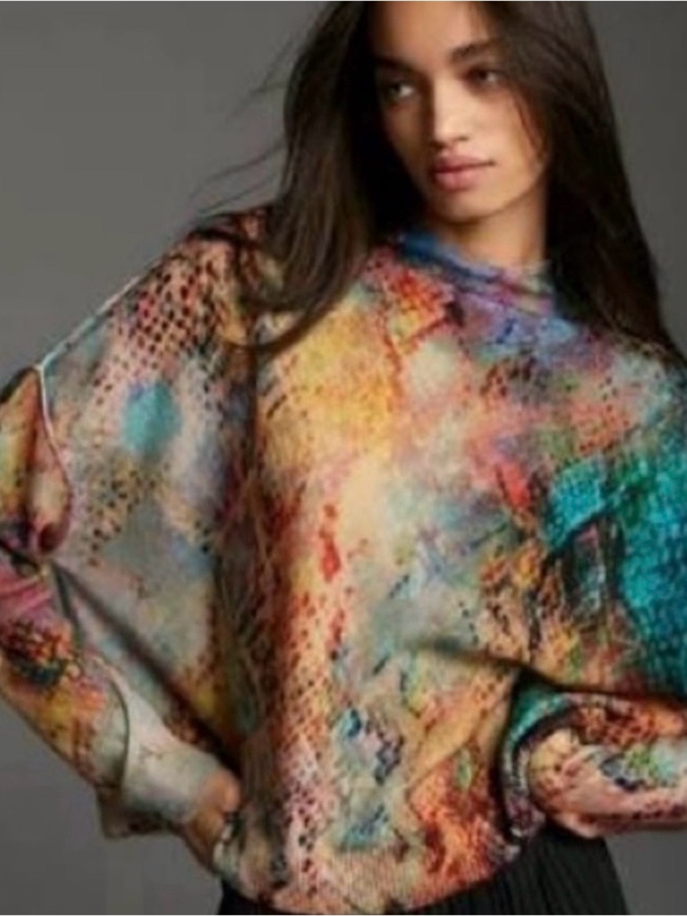 Pilcro Anthropologie The Alani 100% Cashmere Women's Sweater L
